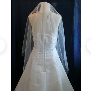 Angel Cut Bridal Veil - 36 inches long